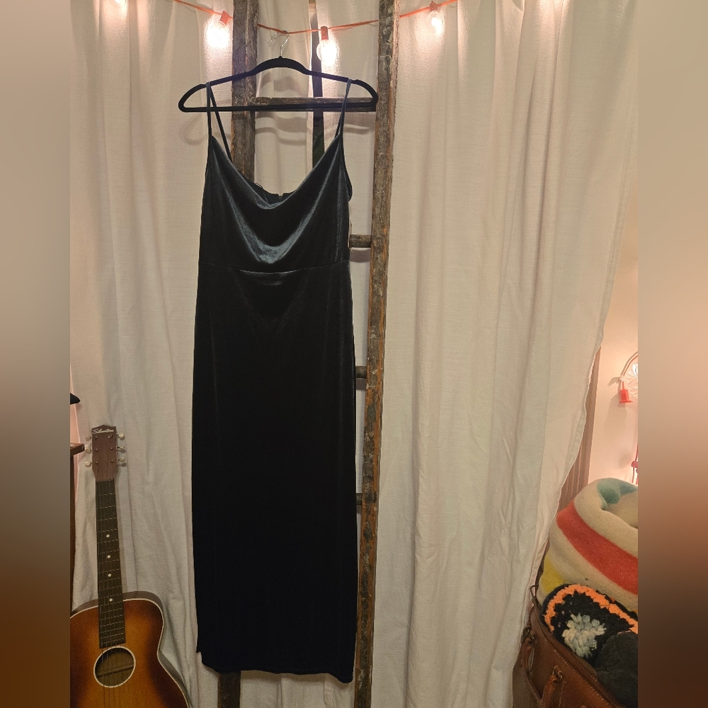 Strappy Green Full Length Dress